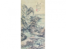 钱钧（1903～1990） 山水 立轴 设色绢本