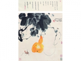 萧朗（1917～2010） 福禄 立轴 设色纸本