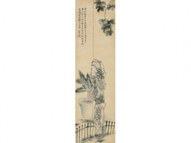 松年（1837～1906） 花卉 立轴 设色纸本