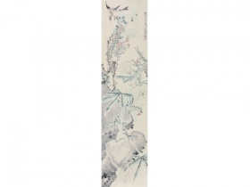 王礼（1813～1879） 花鸟 立轴 设色纸本