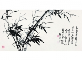 董寿平（1904～1997） 墨竹 镜片 水墨纸本