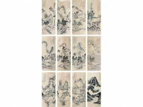 龚鹏（1828～1915） 山水 镜片 水墨纸本