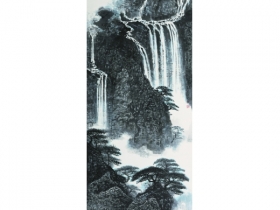 张俊（b.1942） 山高水长 立轴 设色纸本