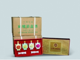 1997年作 扁组装盒汾酒、竹叶青、白玉汾酒、玫瑰汾酒（三原箱）