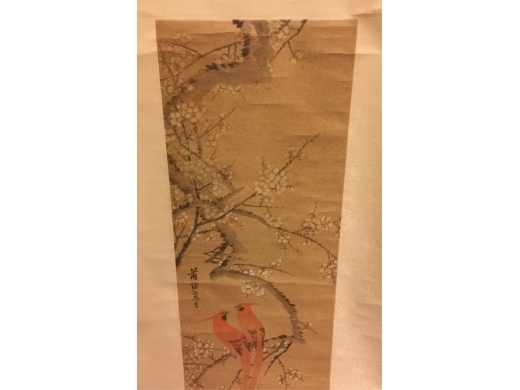 紙本設色花鳥立軸  作者：桐阴外史