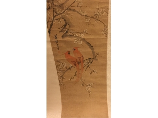紙本設色花鳥立軸  作者：桐阴外史