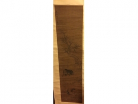 绢本雙馬立軸  作者：子昂