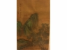 絹本設色青綠山水立軸 作者：沈銓