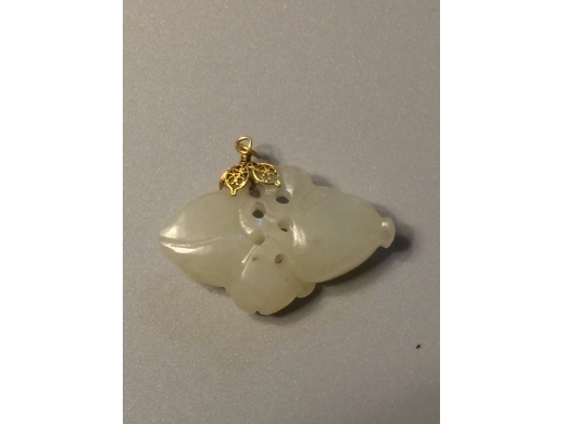 白玉琢福壽三多小掛件