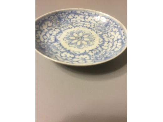 青花滿花深口盤