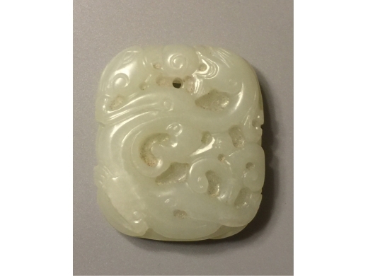 白玉琢雙面龍鳳珮