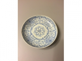 青花滿花深口盤