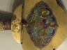 銅 燒琺瑯三雞圖燙斗
