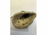 綠地三彩立鶧鵡擺件一對