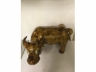 黃釉立牛形氺池