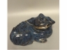 缸磞兰釉辟邪香薫一對