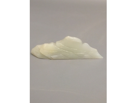 白玉琢山子形筆擱