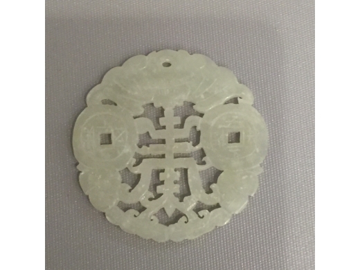 白玉琢福在眼前雙面通花珮