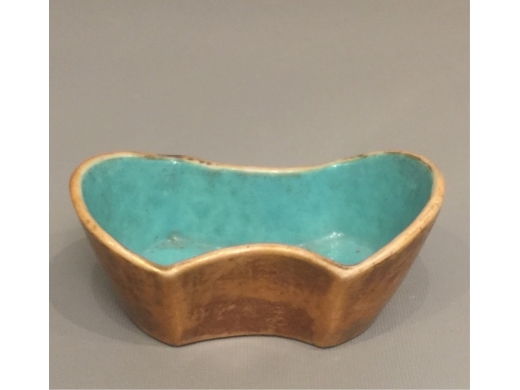 金釉松綠里小元宝杯