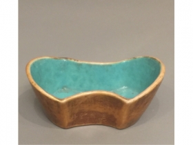 金釉松綠里小元宝杯