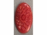 原品深紅珊瑚彫花 戒指面，吊咀料二件