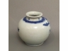 青花松，蝠，小口蘋果尊