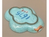 銅胎琺瑯花卉小海棠形盤一對