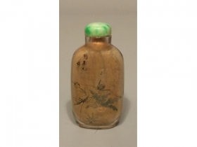 周樂元料胎內畫山水，花卉草蟲煙壼