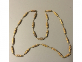 京工銀花絲燒琺瑯鍍金項鍊