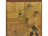 絹本人物画，代鏡框 （画心）
