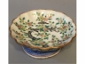 仿康彩花鳥花果，金花边，高足盆，同治當朝款精品