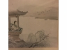 紙本山水仕女方片，二幅 画心