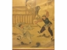 絹本人物画，代鏡框 （画心）