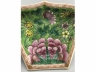 乾隆绿地粉彩花卉纹扇形碟