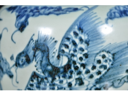 明代 天启釉 双凤罐