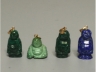 各式青金，松石，孔雀石，琢小佛4件