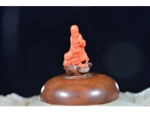和田玉 双师 三足活环香炉