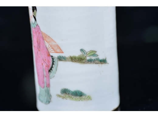 清同治 粉彩笔筒