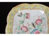 粉彩 花鸟高足盘