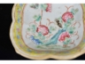 粉彩 花鸟高足盘