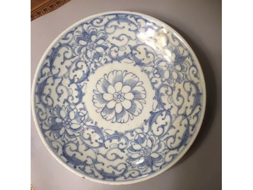 青花花卉大盤