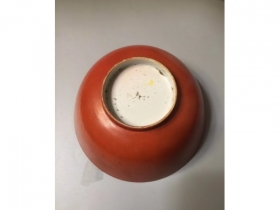 珊瑚釉大碗
