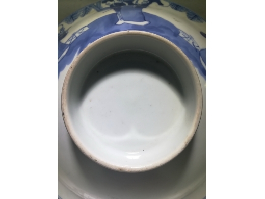 青花福禄寿喜四星高足碗