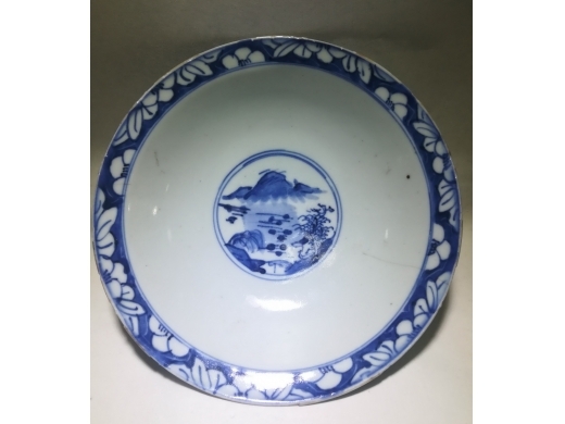 青花福禄寿喜四星高足碗