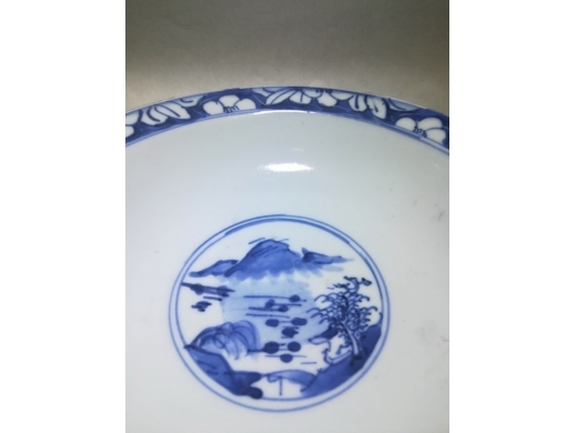 青花福禄寿喜四星高足碗