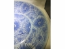 青花铁线描花卉大盘