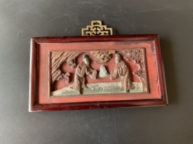 漆金木小挂屏