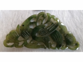 碧玉花鸟片