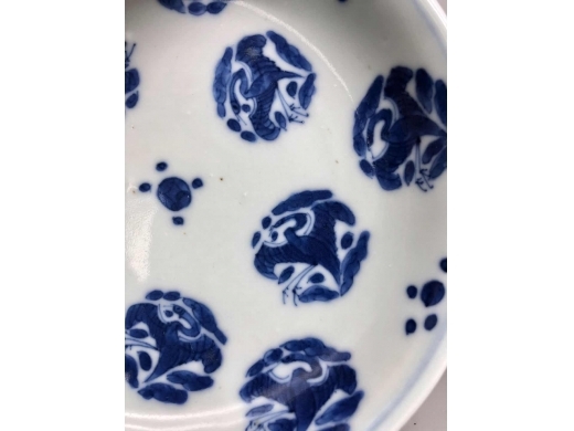 青花团鹤纹盘