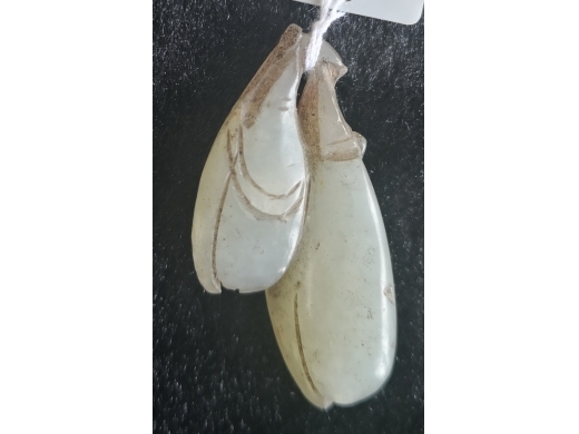 白玉豆荚挂件